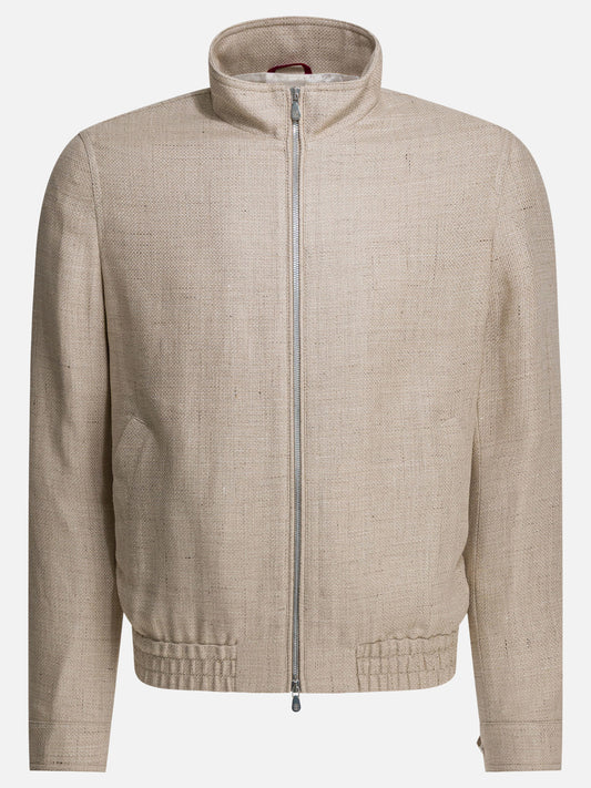 Giacche leggere & Trapuntate Solid colour  Beige - Brunello Cucinelli Uomo | PLP | VIETTI Online Store 
