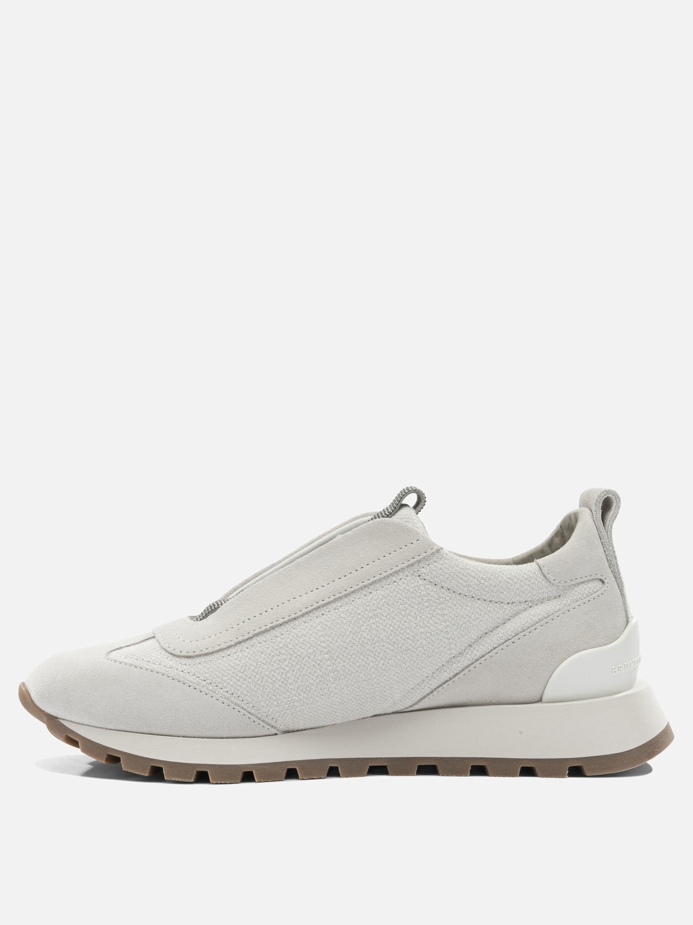 Low top sneakers 63% cotton 37% linen - 100% rubber  White - Brunello Cucinelli Women | PDP | VIETTI Online Store | Zoom-Modal_3
