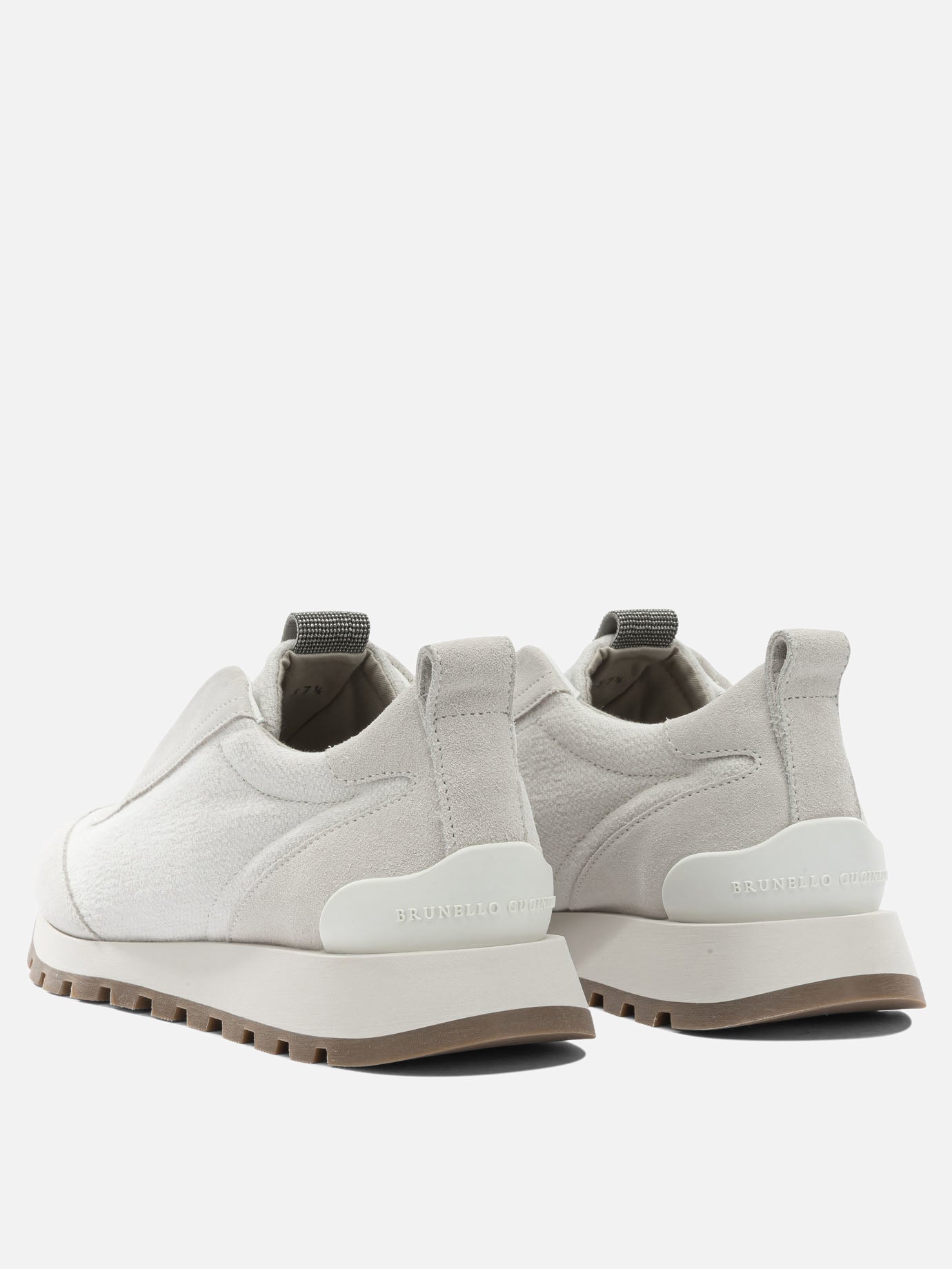 Low top sneakers 63% cotton 37% linen - 100% rubber  White - Brunello Cucinelli Women | PDP | VIETTI Online Store | thumbnail_4