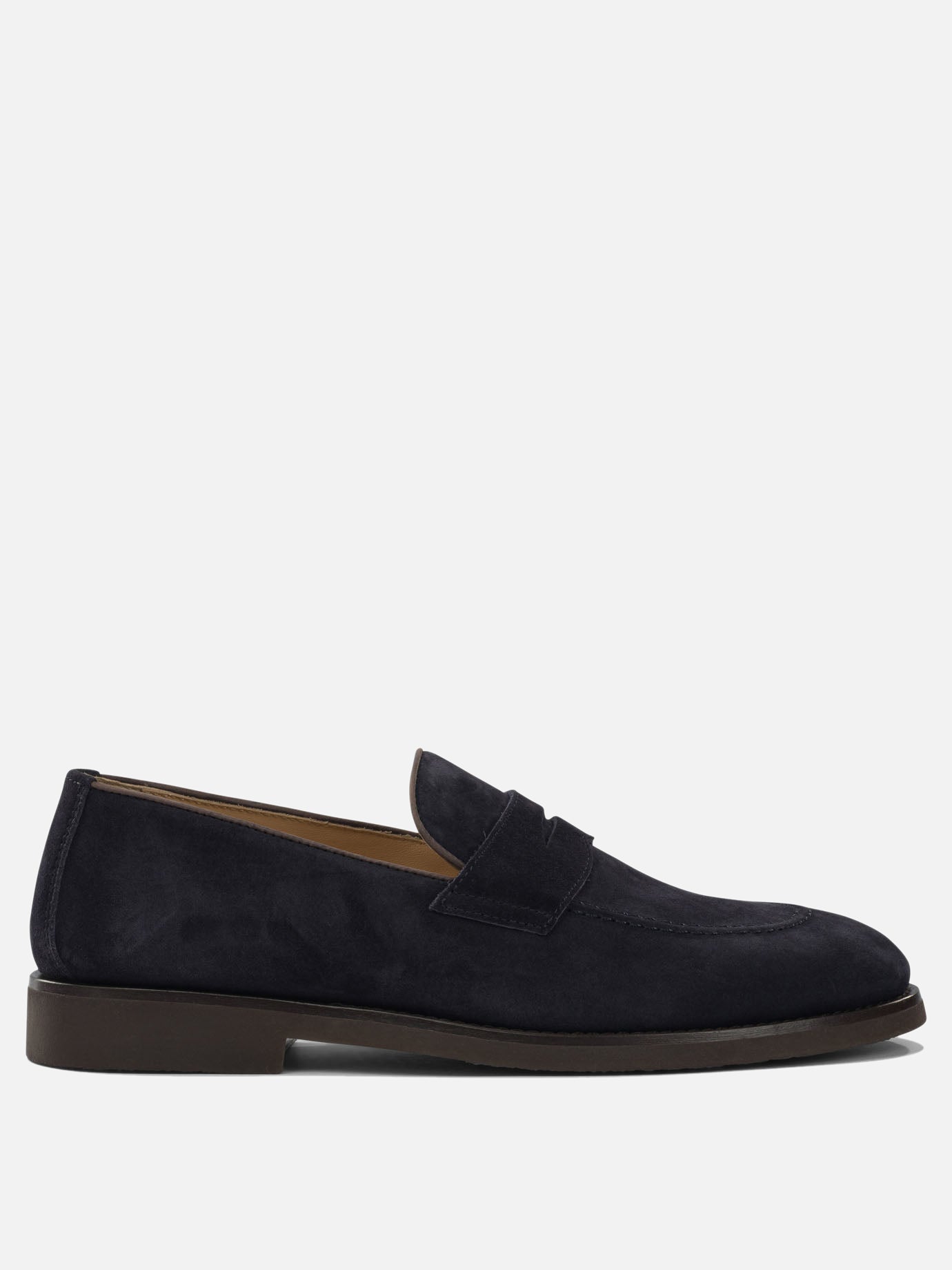 Mocassini 100% suede - 100% rubber  Marrone - Brunello Cucinelli Uomo | PDP | VIETTI Online Store | Zoom-Modal
