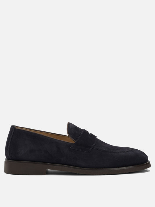 Mocassini 100% suede - 100% rubber  Marrone - Brunello Cucinelli Uomo | PDP | VIETTI Online Store 
