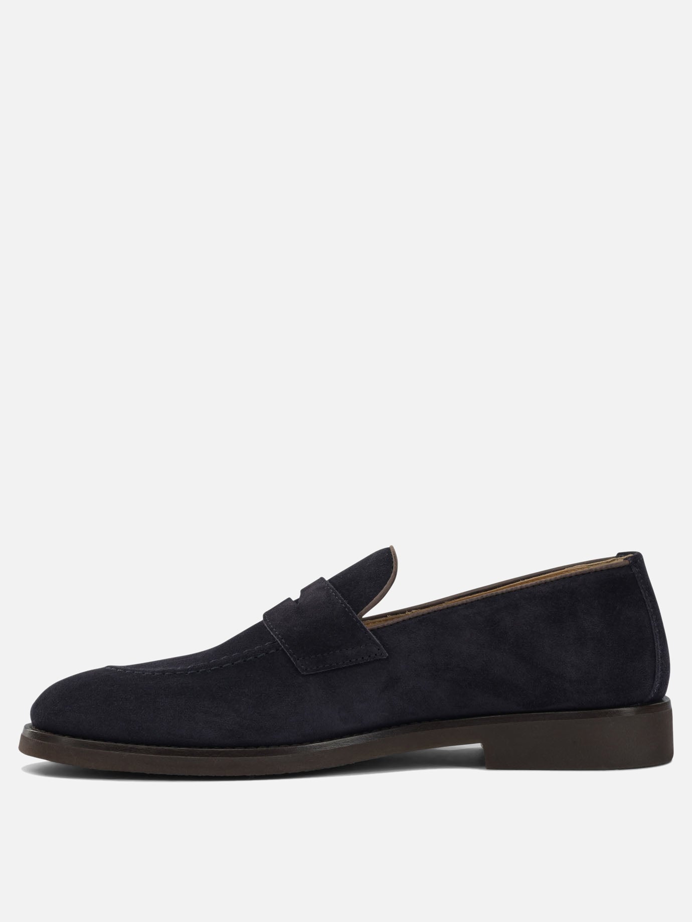 Mocassini 100% suede - 100% rubber  Marrone - Brunello Cucinelli Uomo | PDP | VIETTI Online Store | thumbnail_3
