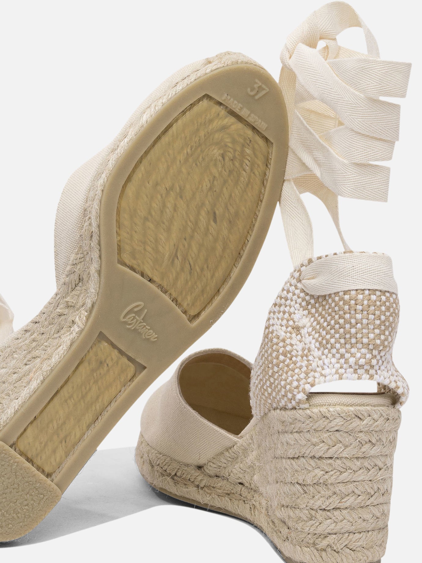 Heeled espadrilles 100% organic cotton - 100% rubber  Beige - Castañer Women | PDP | VIETTI Online Store | thumbnail_5