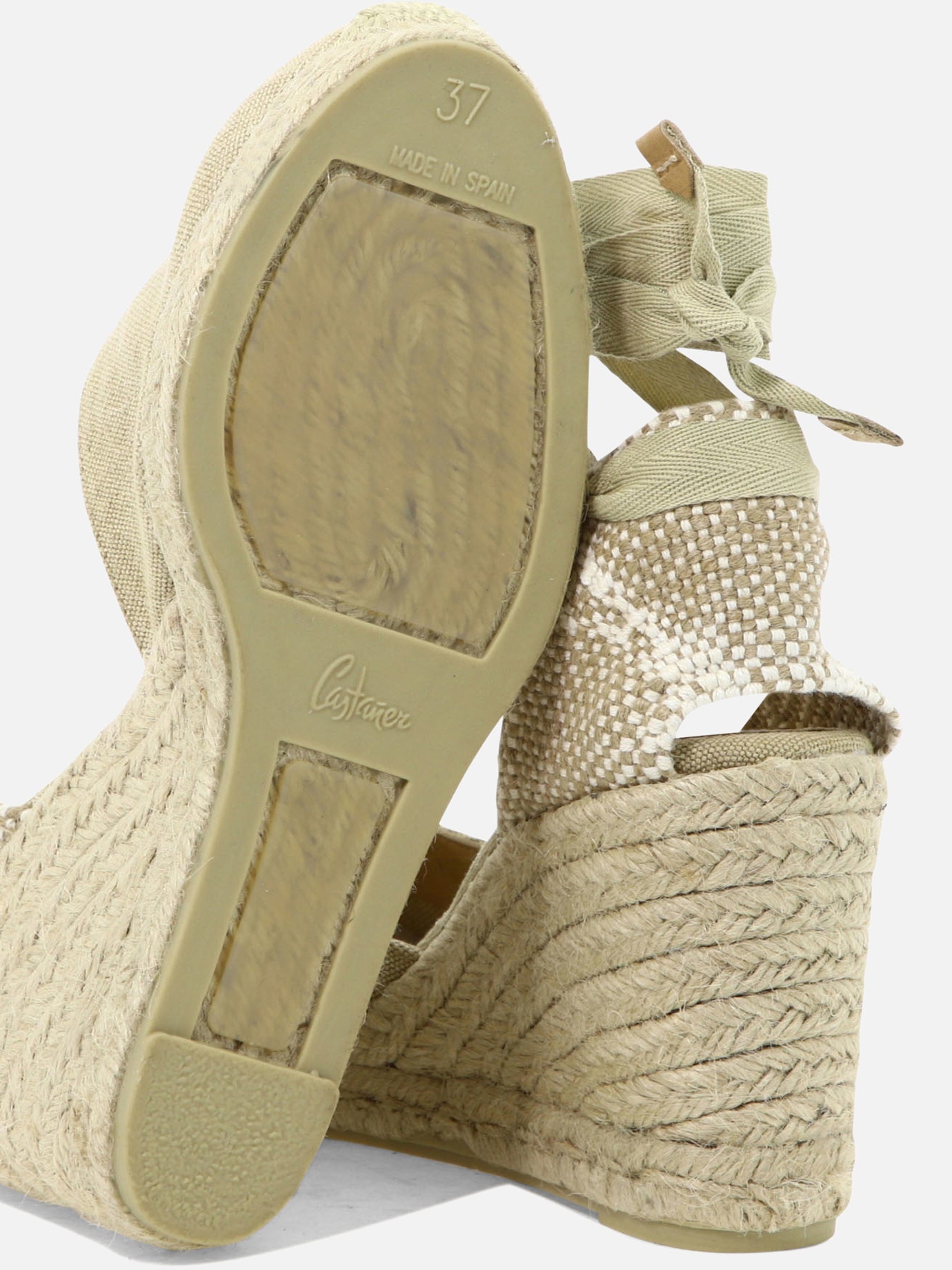 Heeled espadrilles 100% cotton - 100% rubber  Beige - Castañer Women | PDP | VIETTI Online Store | thumbnail_5