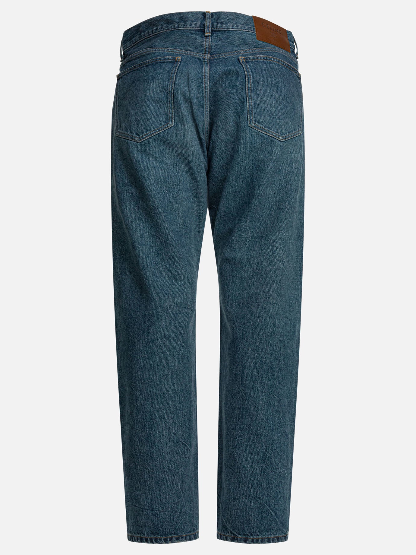 Wide-leg jeans 100% cotton  Blue - Celine Men | PDP | VIETTI Online Store | Zoom-Modal_2
