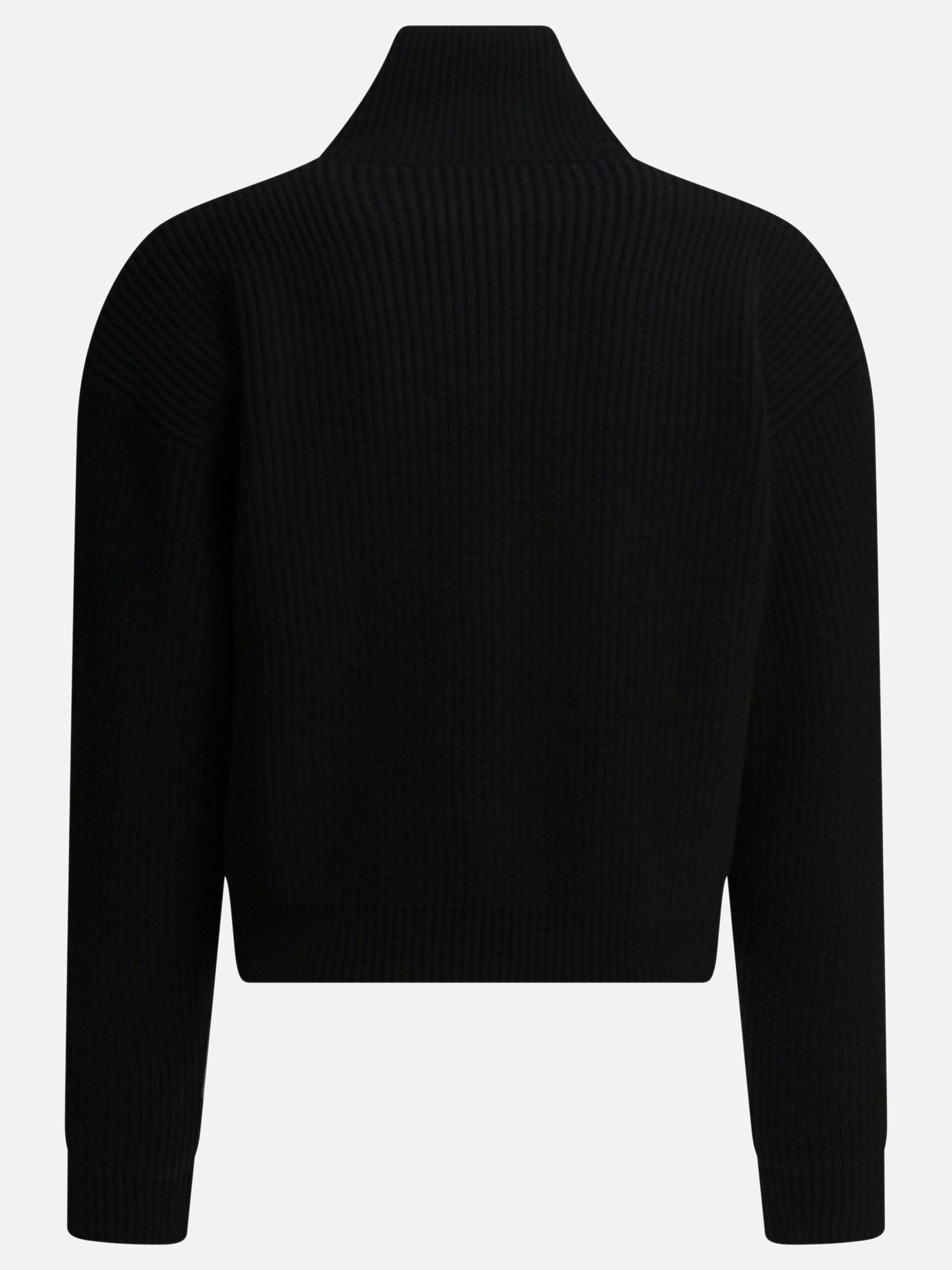 Half zip sweaters 100% wool  Black - Celine Men | PDP | VIETTI Online Store | thumbnail_2