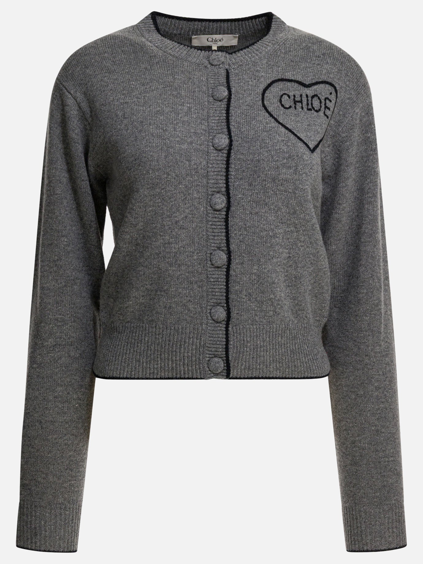 Cardigans Logo  Grey - Chloé Women | PDP | VIETTI Online Store | thumbnail