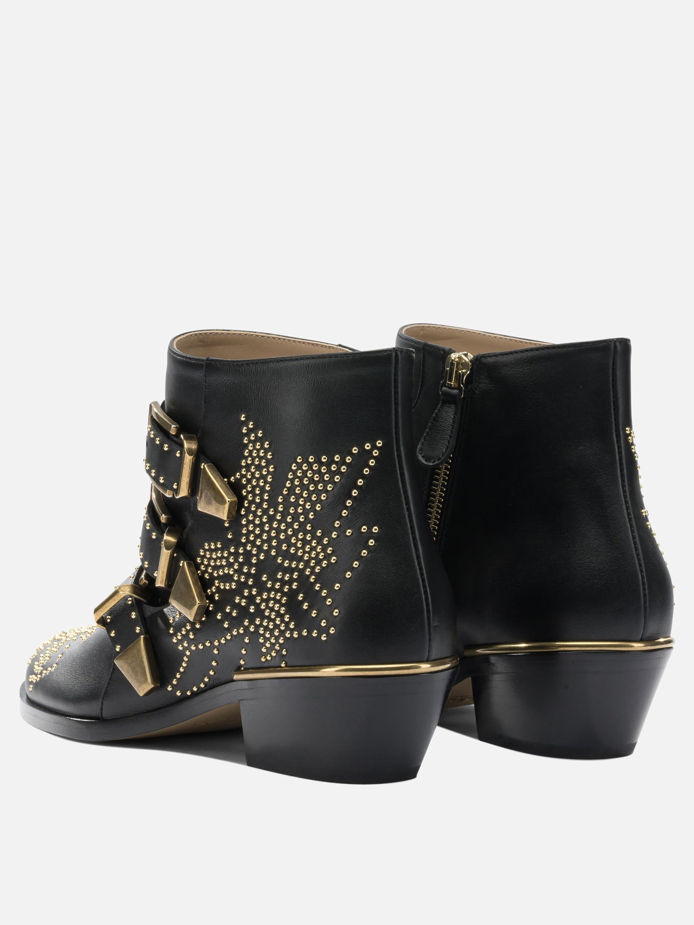 Zipped boots 88% calf leather 12% goat leather - 100% calf leather  Black - Chloé Women | PDP | VIETTI Online Store | Zoom-Modal_4
