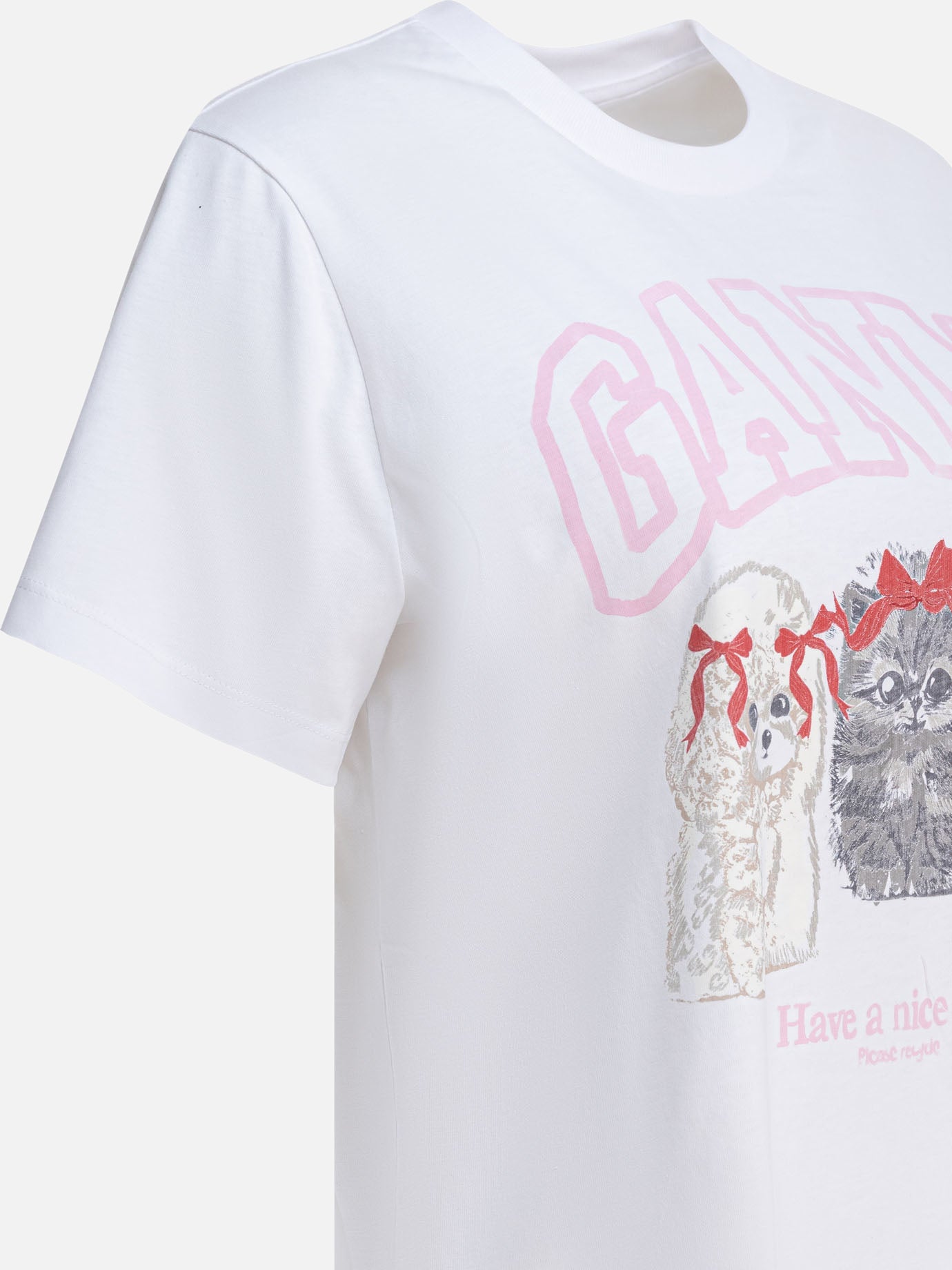 Crewneck t-shirts Logo  White - Ganni Women | PDP | VIETTI Online Store | thumbnail_4