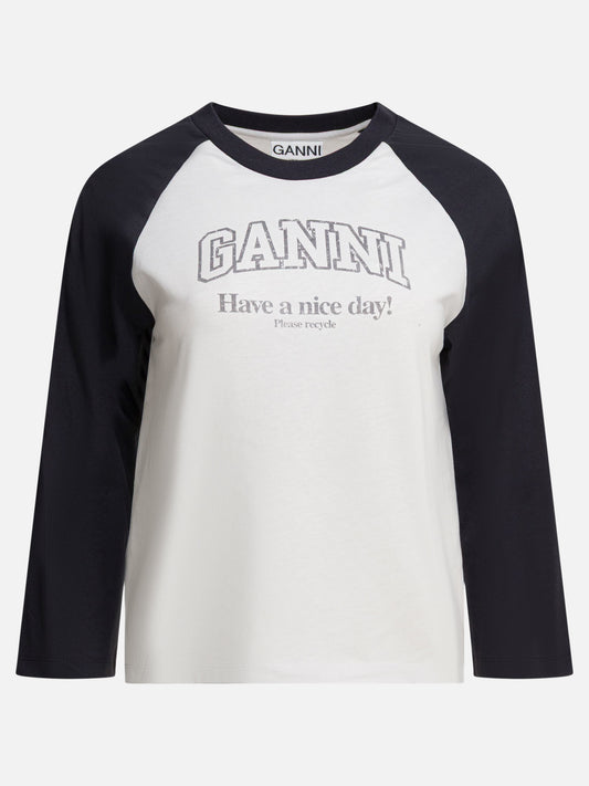 Crewneck t-shirts Graphics  White - Ganni Women | PDP | VIETTI Online Store 
