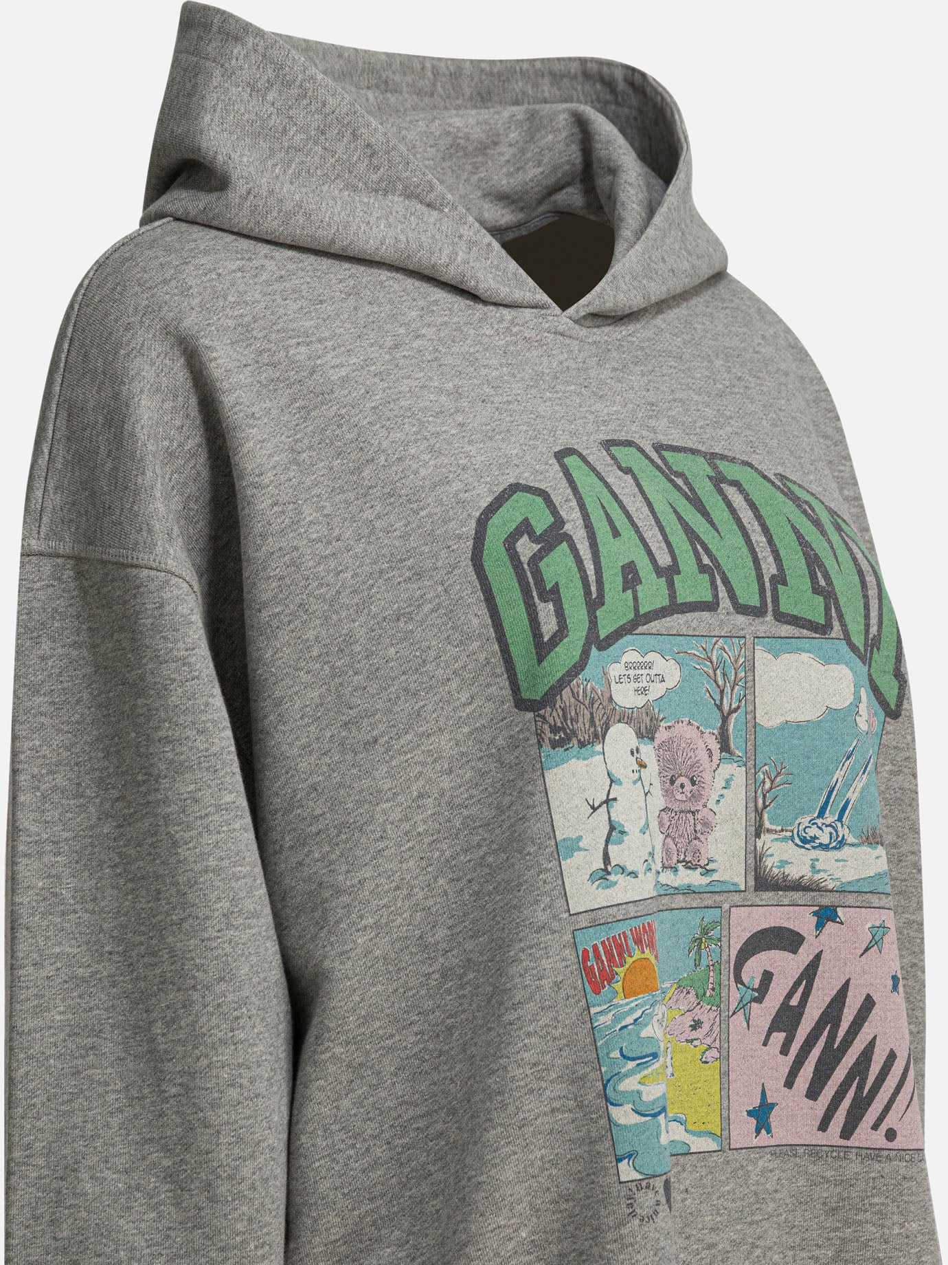 Hoodies Graphics  Grey - Ganni Women | PDP | VIETTI Online Store | thumbnail_4