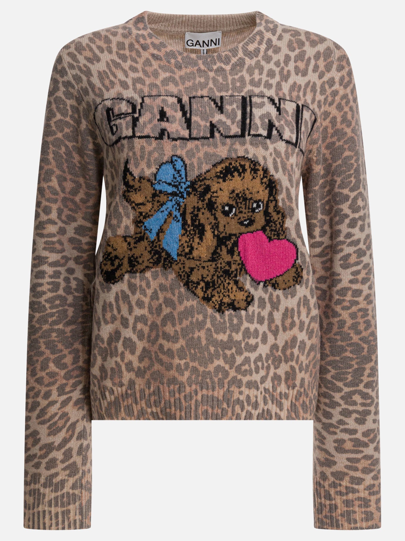 Crewneck sweaters Graphics  Brown - Ganni Women | PDP | VIETTI Online Store | Zoom-Modal
