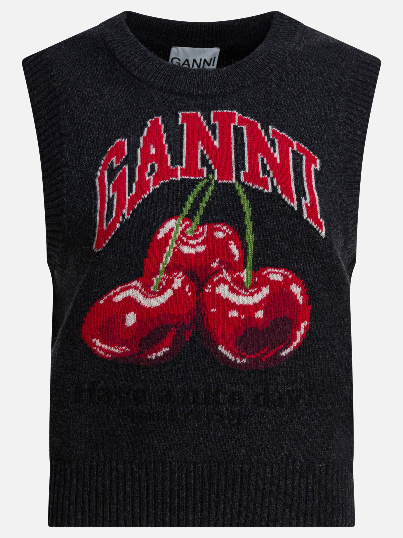 Vests Logo  Black - Ganni Women | PDP | VIETTI Online Store | Zoom-Modal
