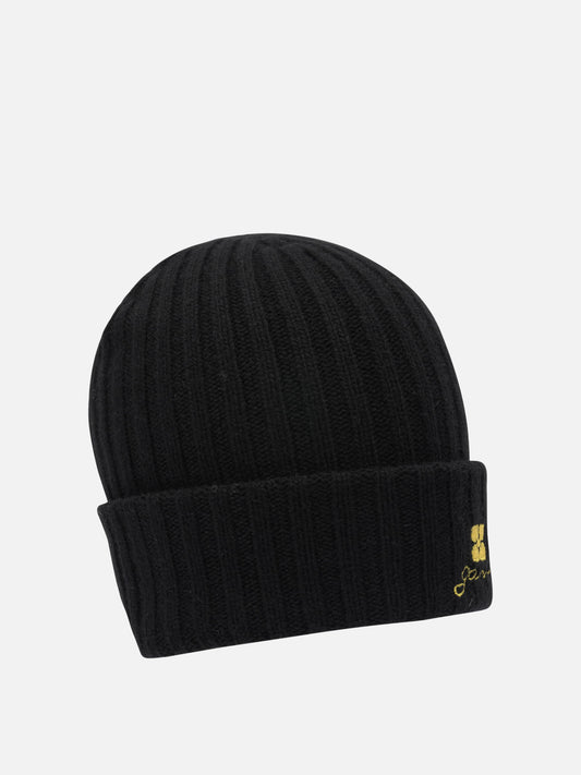 Beanies 60% wool 20% viscose 20% recycled cotton  Black - Ganni Women | PLP | VIETTI Online Store | 2
