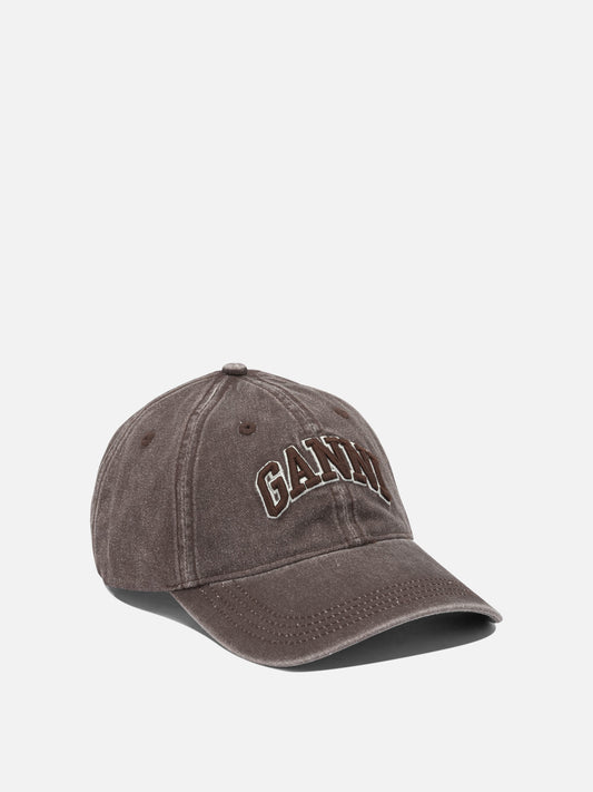 Baseball caps 100% organic cotton  Brown - Ganni Women | PLP | VIETTI Online Store | 2
