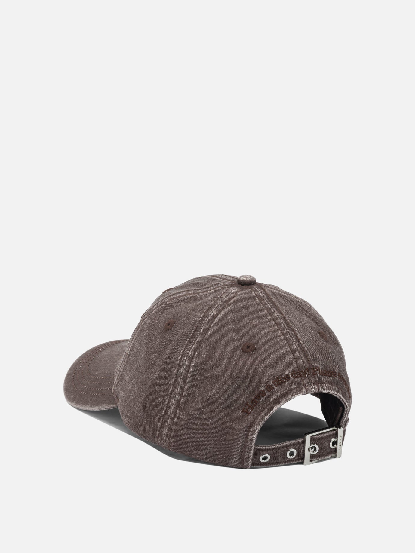 Baseball caps 100% organic cotton  Brown - Ganni Women | PDP | VIETTI Online Store | thumbnail_3