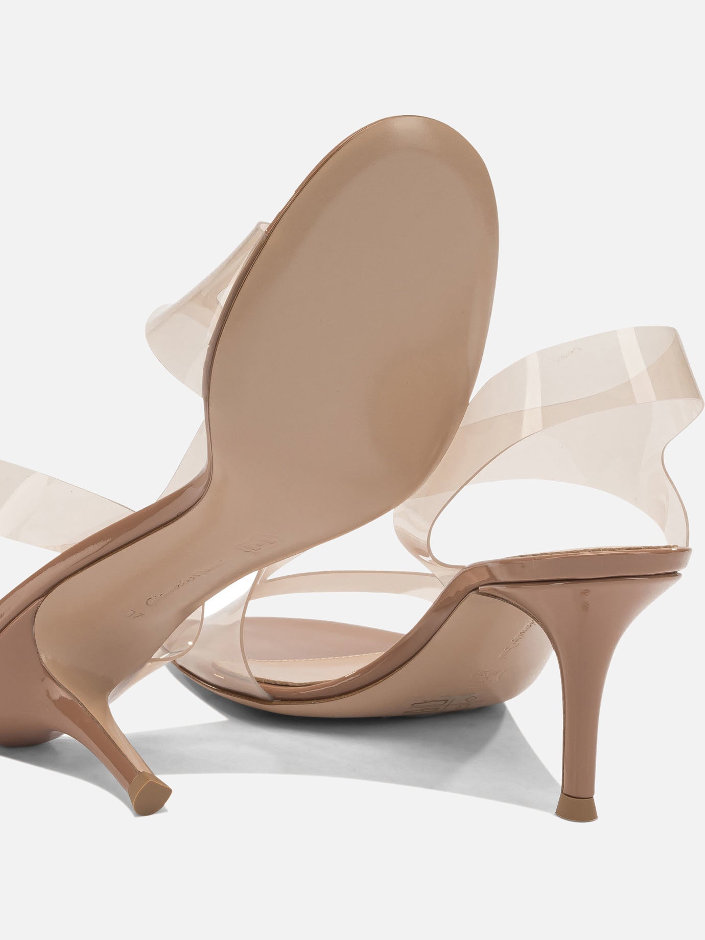 Heeled sandals 100% polyvinyl chloride - 100% leather  Beige - Gianvito Rossi Women | PDP | VIETTI Online Store | thumbnail_5