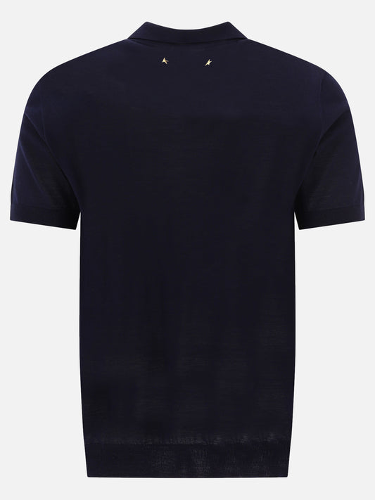 Polo con bottoni Solid colour  Blu - Golden Goose Uomo | PDP | VIETTI Online Store | 2
