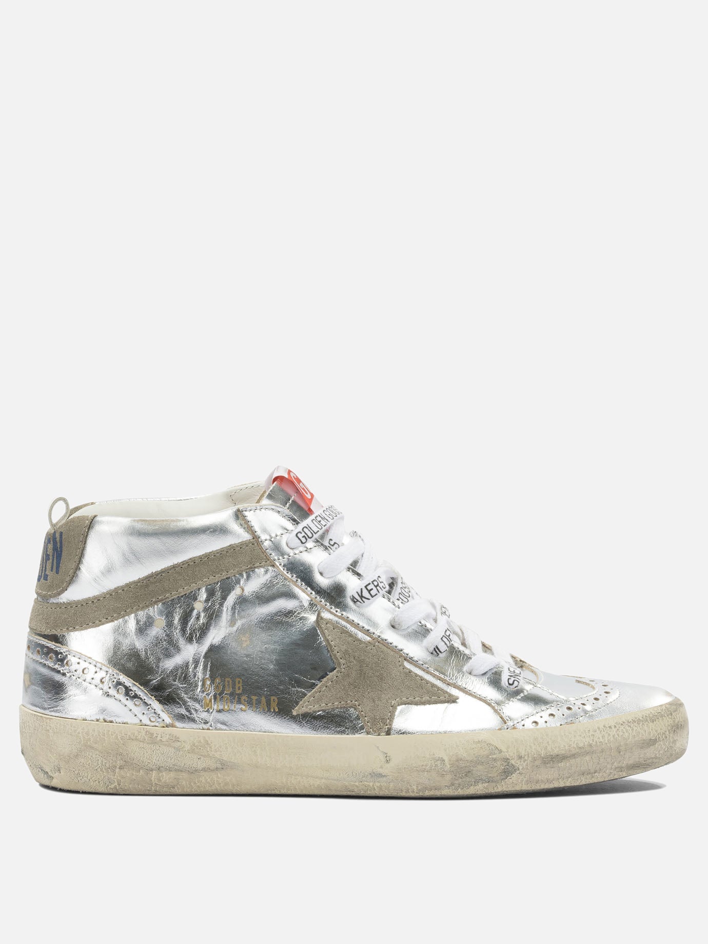 High top sneakers 100% leather - 100% rubber  Silver - Golden Goose Women | PDP | VIETTI Online Store | thumbnail