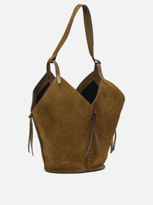 Large bags 100% calf velvet leather  Brown - Isabel Marant Women | PDP | VIETTI Online Store | 2
