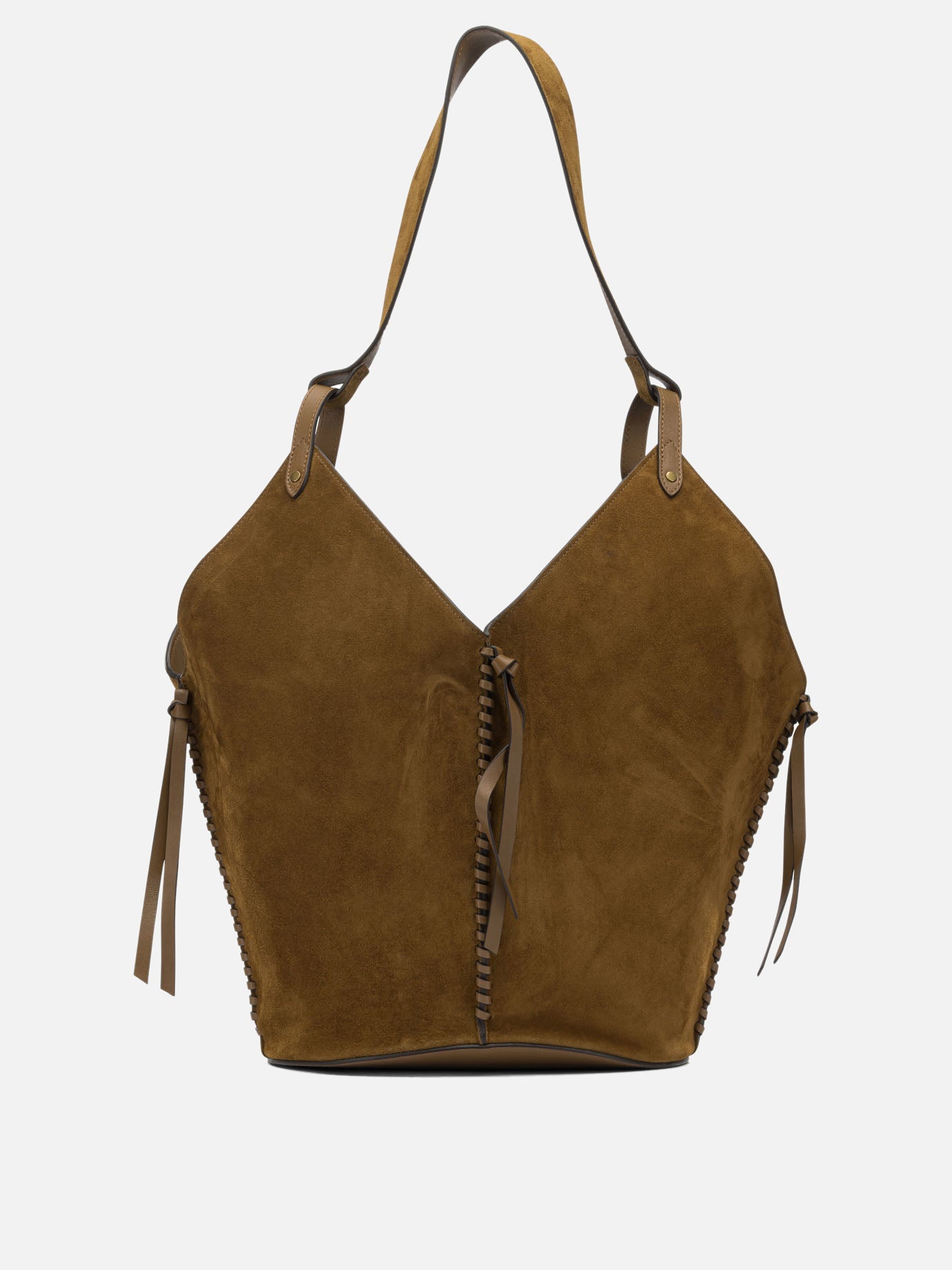 Large bags 100% calf velvet leather  Brown - Isabel Marant Women | PDP | VIETTI Online Store | thumbnail_3