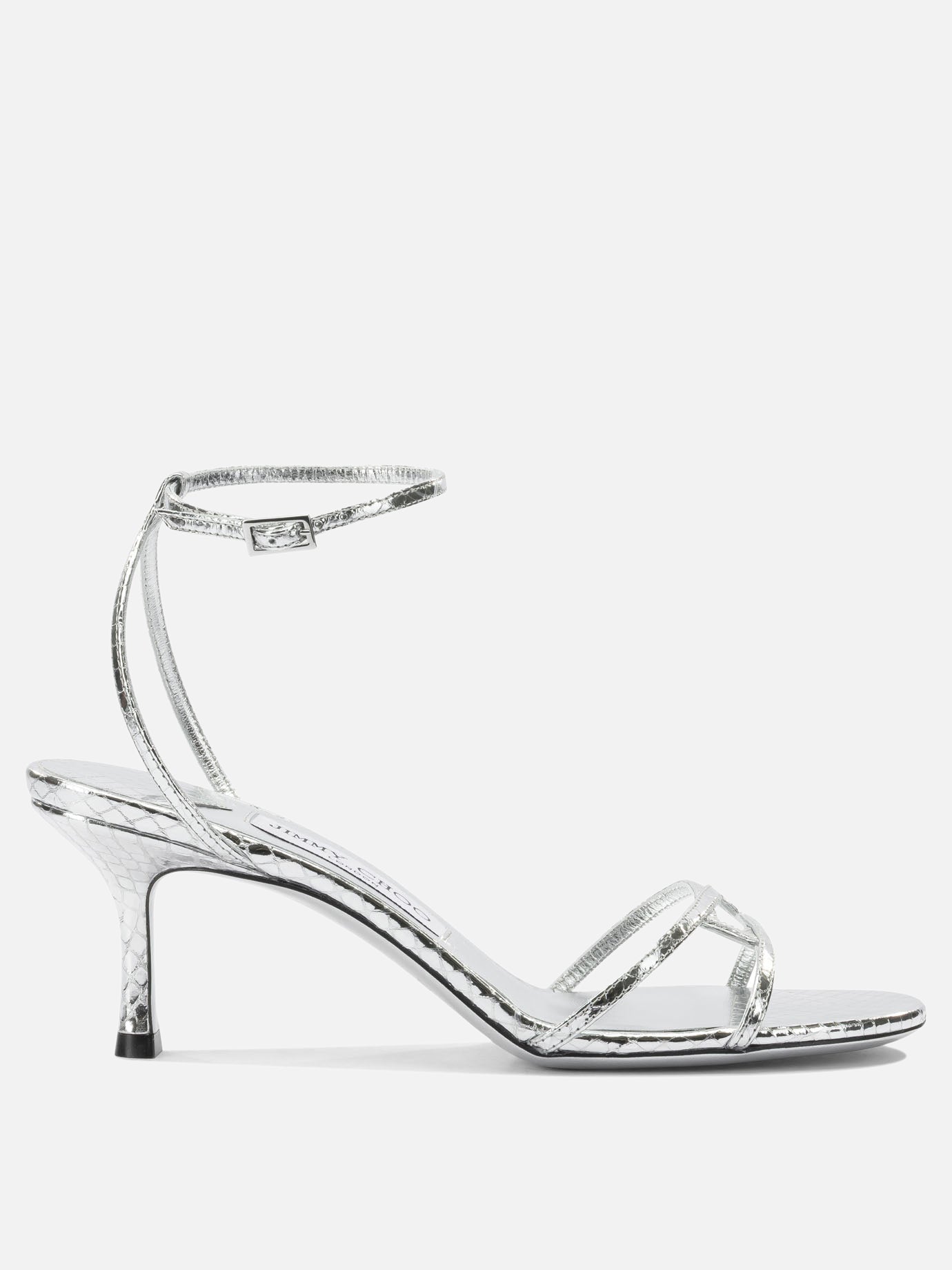 Heeled sandals 1998 LEO 100  Silver - Jimmy Choo Women | PDP | VIETTI Online Store | thumbnail