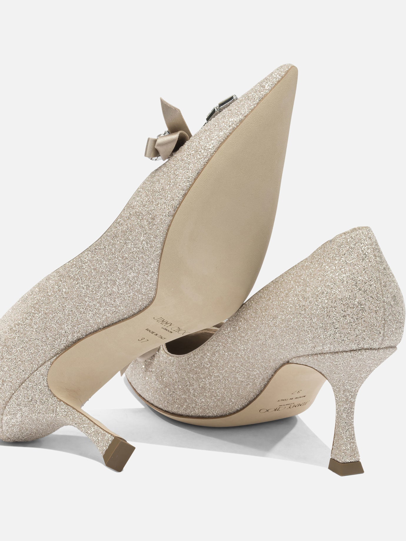 Pumps 75% textile 5% leather 5% crystal 5% salpa 5% plastic 5% metal - 100% calf  Gold - Jimmy Choo Women | PDP | VIETTI Online Store | Zoom-Modal_5
