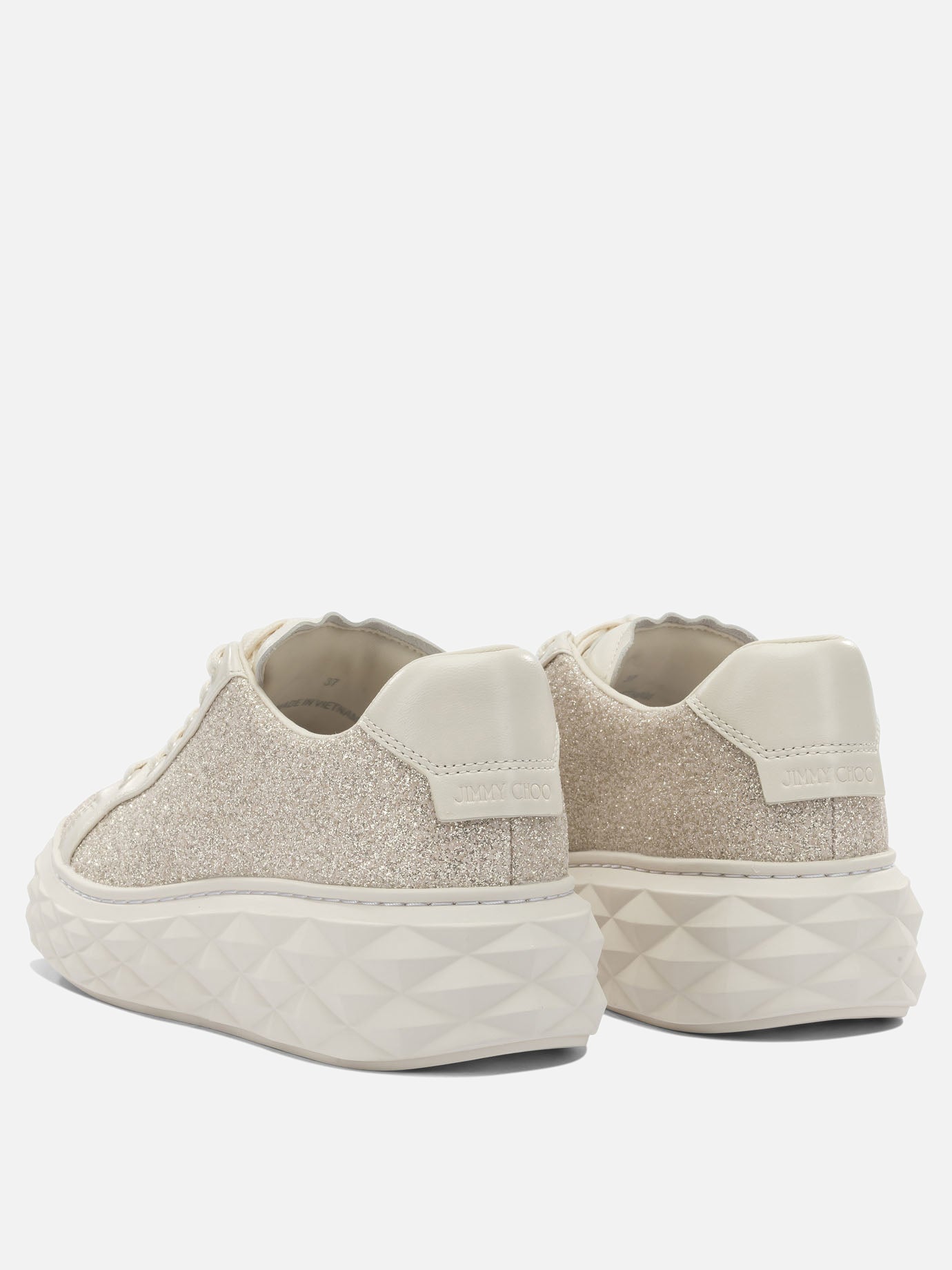 Low top sneakers 70% leather 24% textile 5% metal 1% rubber - 100% rubber  Gold - Jimmy Choo Women | PDP | VIETTI Online Store | thumbnail_4