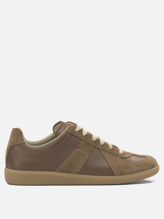 Low top sneakers 100% calf leather - 100% rubber  Brown - Maison Margiela Men | PDP | VIETTI Online Store 
