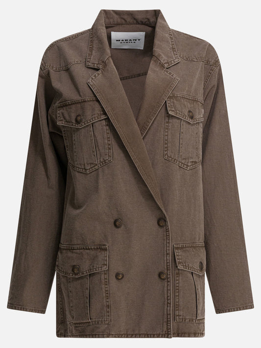Quilted & Utility Jackets Tinta unita  Brown - Marant Étoile Women | PLP | VIETTI Online Store 
