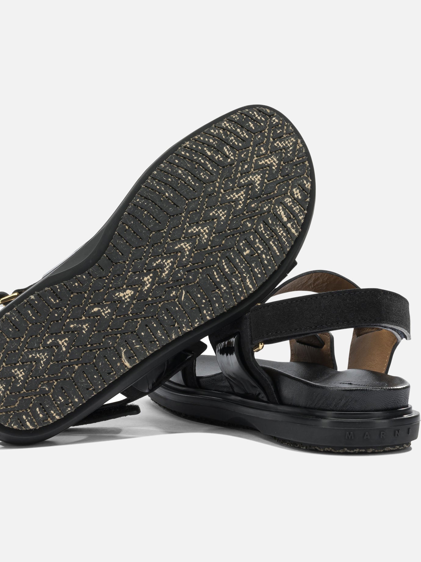 Flat sandals 100% calf leather - 100% rubber  Black - Marni Women | PDP | VIETTI Online Store | thumbnail_5