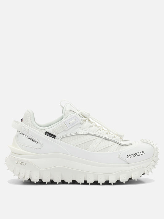 Low top sneakers 60% nylon 40% leather - 100% rubber  White - Moncler Women | PDP | VIETTI Online Store 
