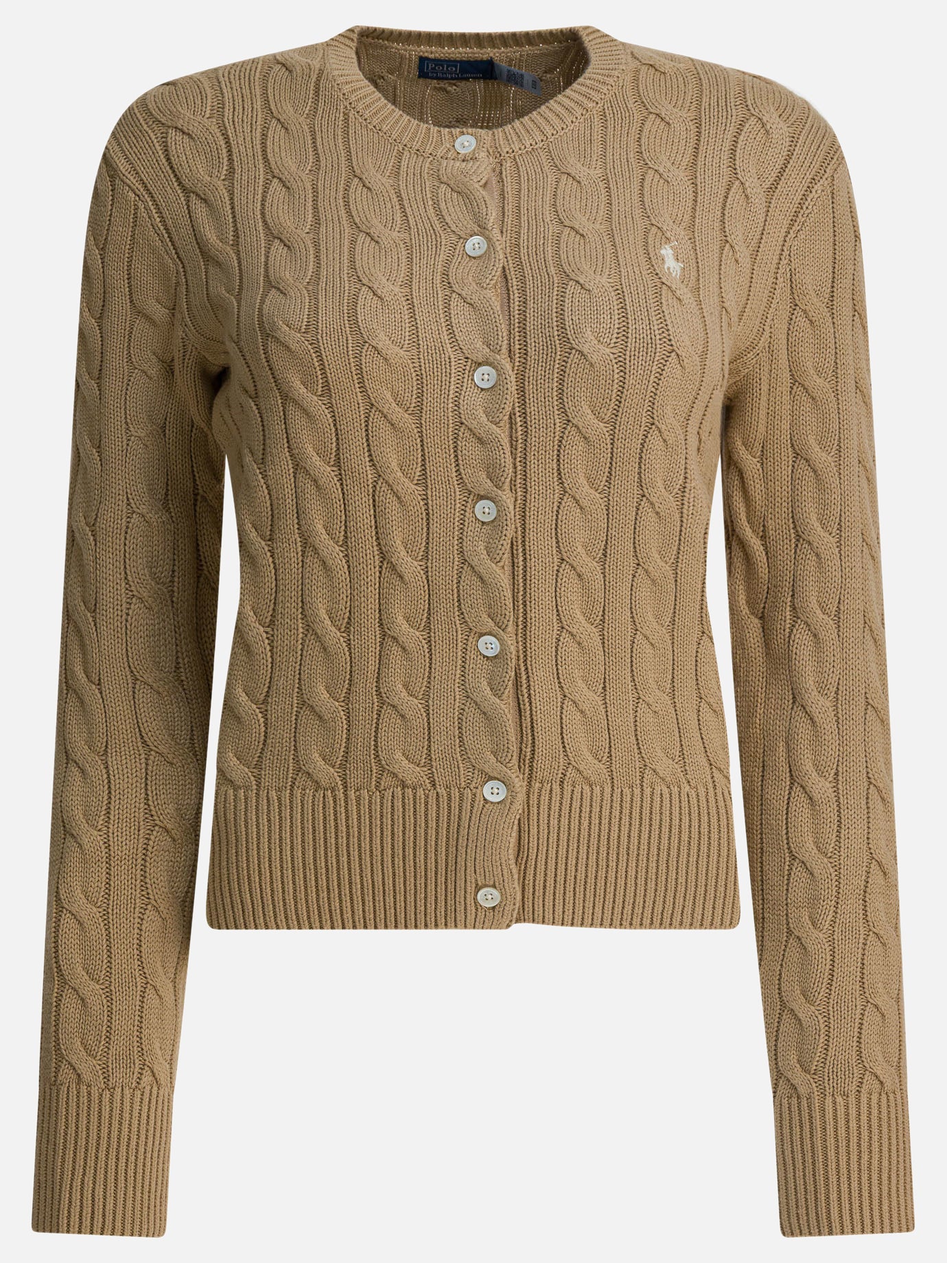 Cardigan Logo  Beige - Polo Ralph Lauren Donna | PDP | VIETTI Online Store | Zoom-Modal
