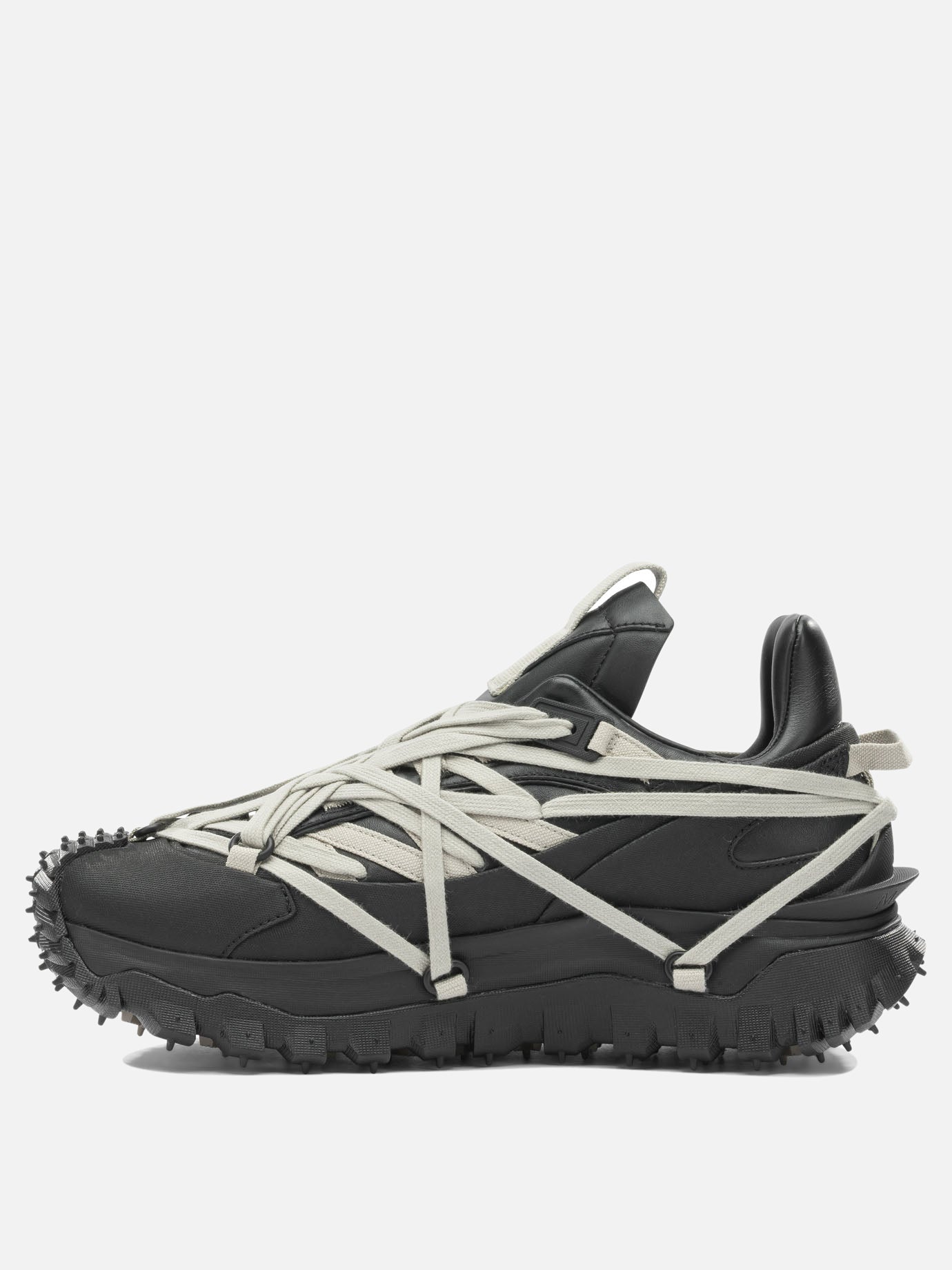 Low top sneakers 100% cow leather - 100% rubber fiber  Black - Rick Owens Men | PDP | VIETTI Online Store | thumbnail_3