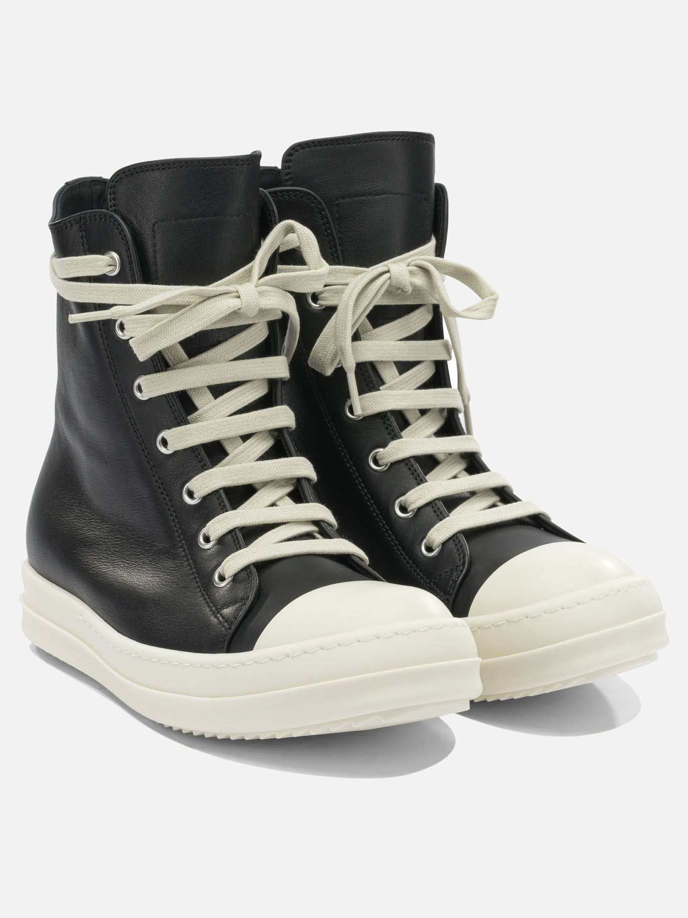 Low top sneakers 100% cow leather - 100% thermoplastic rubber  Black - Rick Owens Women | PDP | VIETTI Online Store | Zoom-Modal_2
