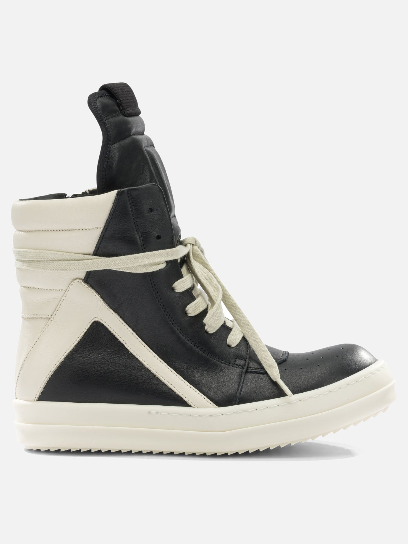 High top sneakers 100% cow leather - 100% thermoplastic rubber  Black - Rick Owens Women | PDP | VIETTI Online Store | thumbnail