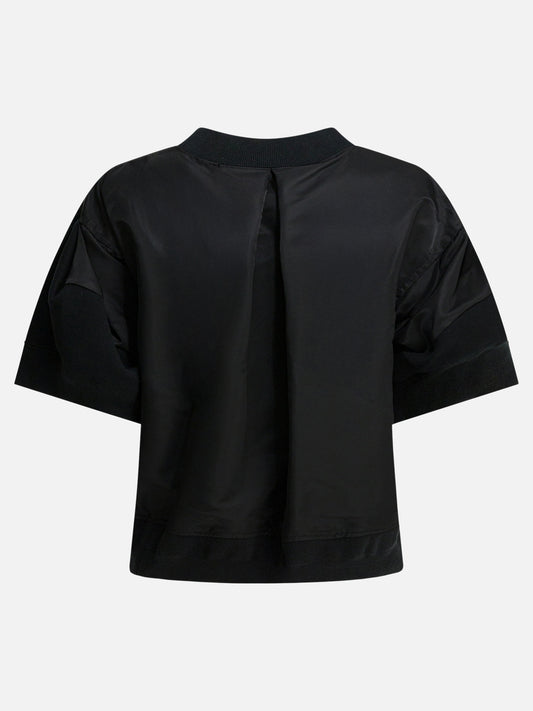 Crewneck t-shirts Solid colour  Black - Sacai Women | PDP | VIETTI Online Store | 2
