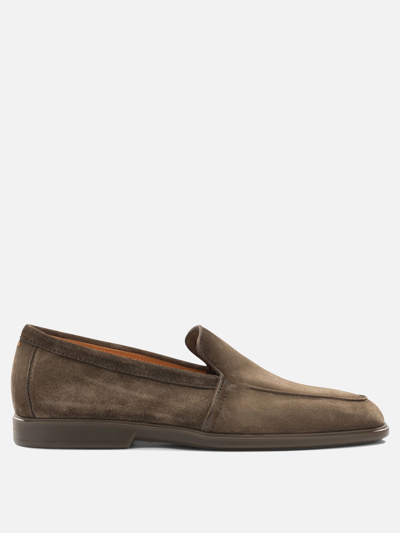 Loafers 100% suede - 100% rubber  Brown - Santoni Men | PDP | VIETTI Online Store | Zoom-Modal
