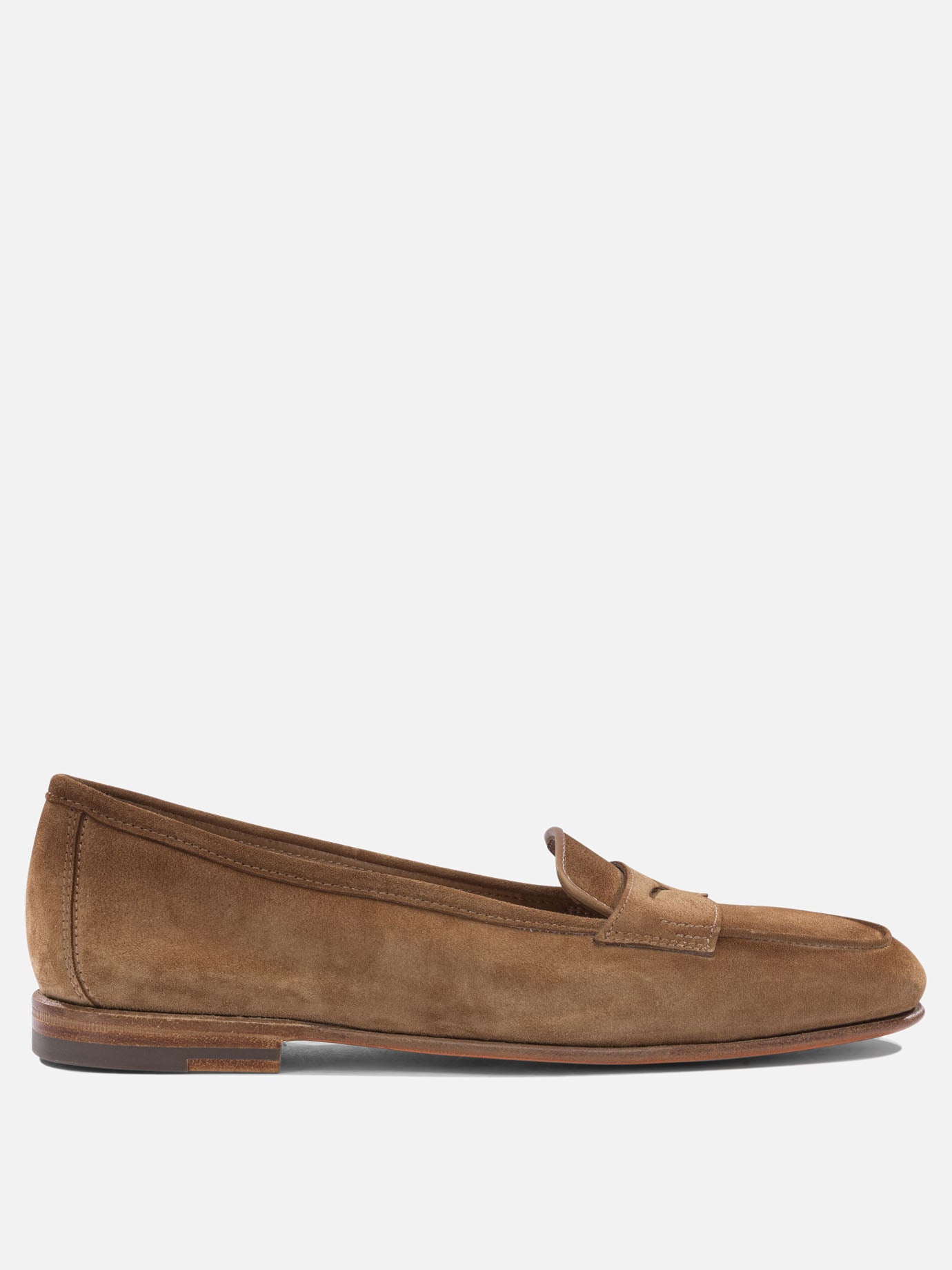 Loafers 100% suede - 100% leather  Brown - Santoni Women | PDP | VIETTI Online Store | thumbnail