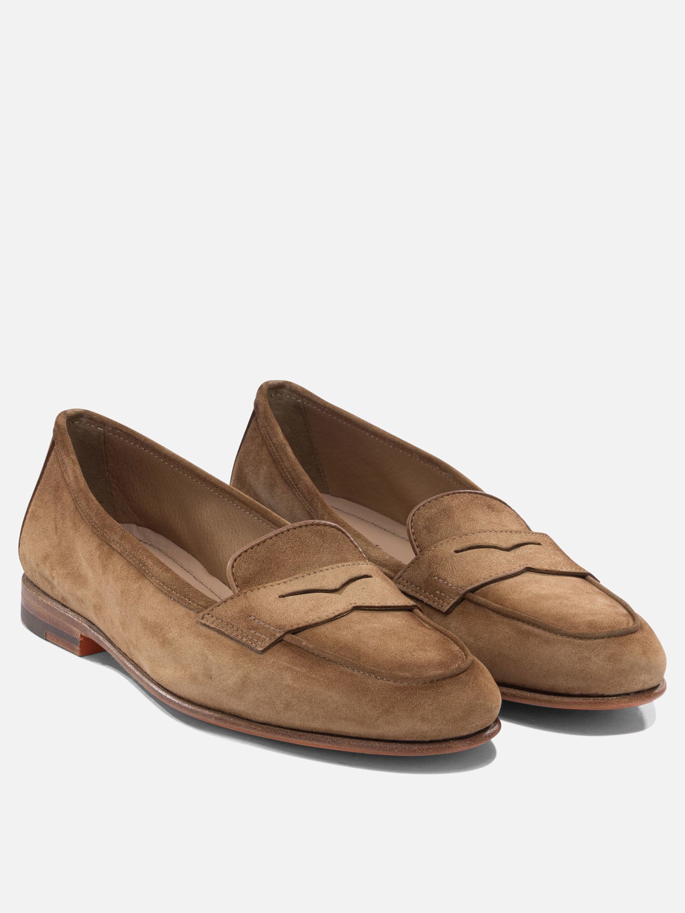 Loafers 100% suede - 100% leather  Brown - Santoni Women | PDP | VIETTI Online Store | thumbnail_2