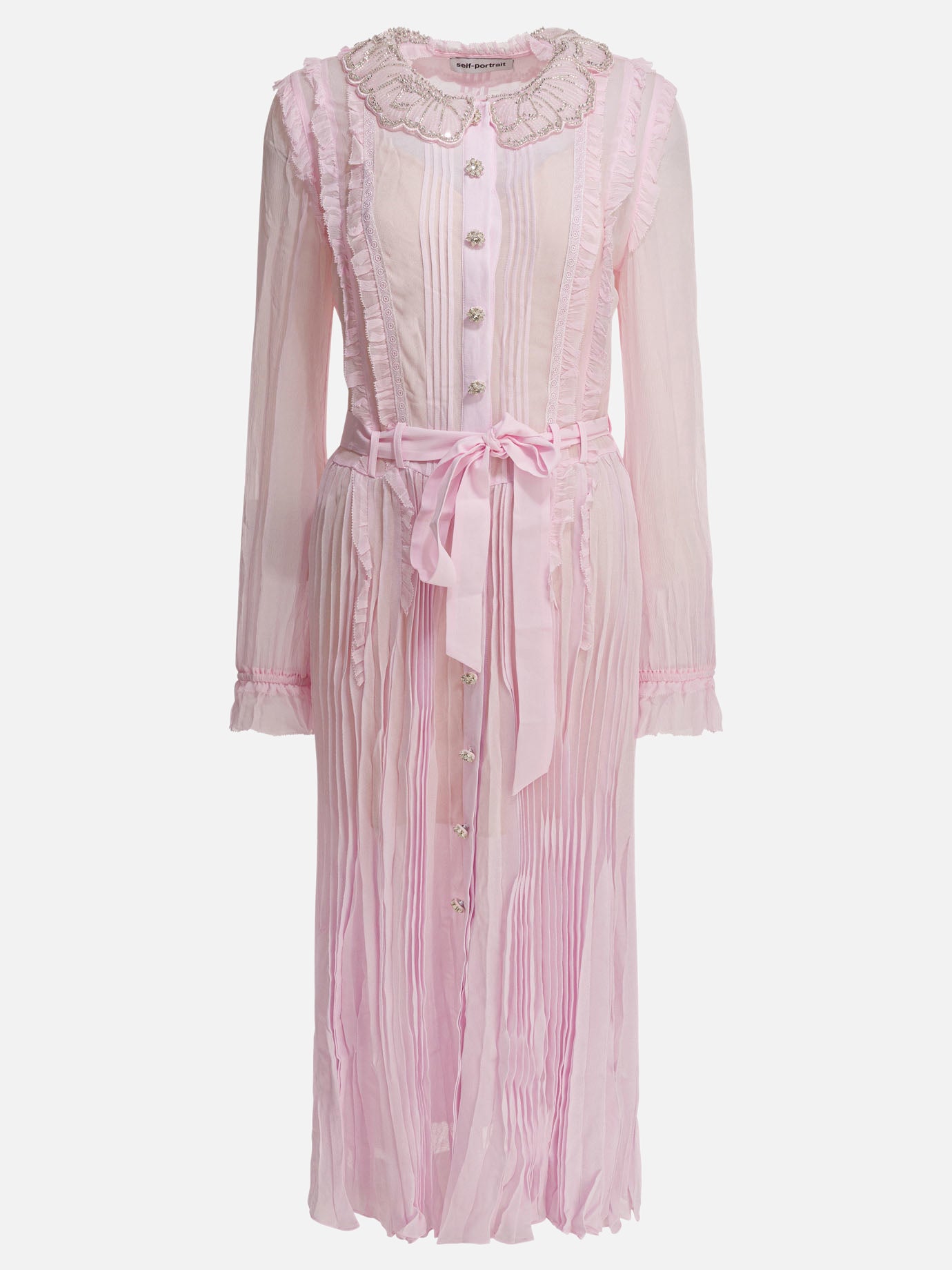 Abiti midi Solid colour  Rosa - Self-portrait Donna | PDP | VIETTI Online Store | thumbnail