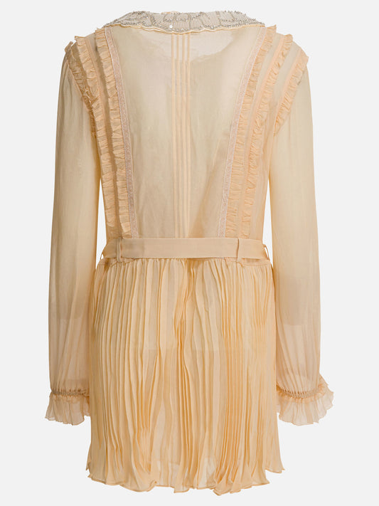 Mini dresses Solid colour  Beige - Self-portrait Women | PDP | VIETTI Online Store | 2
