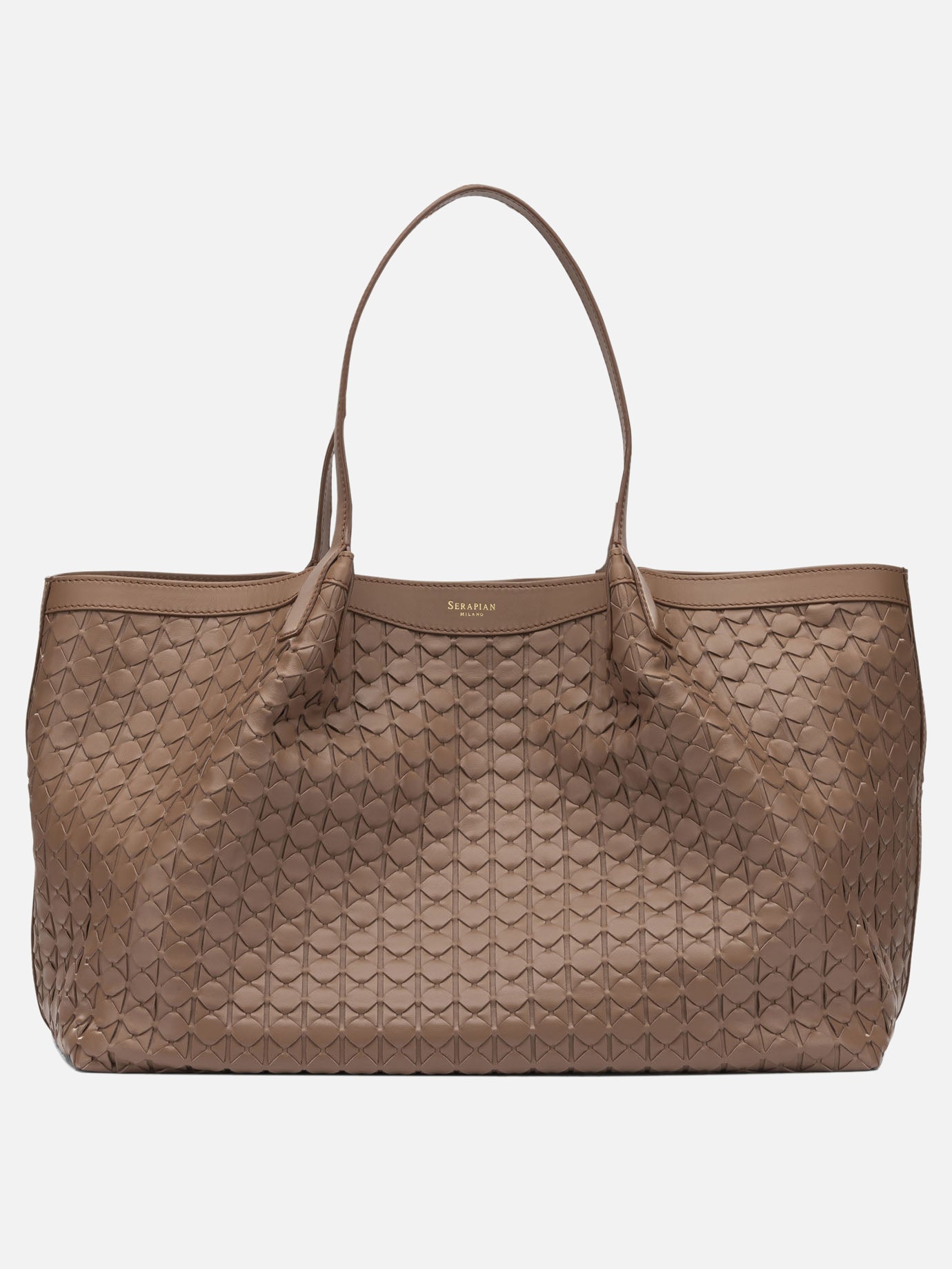 Large bags 100% nappa leather  Brown - Serapian Women | PDP | VIETTI Online Store | thumbnail