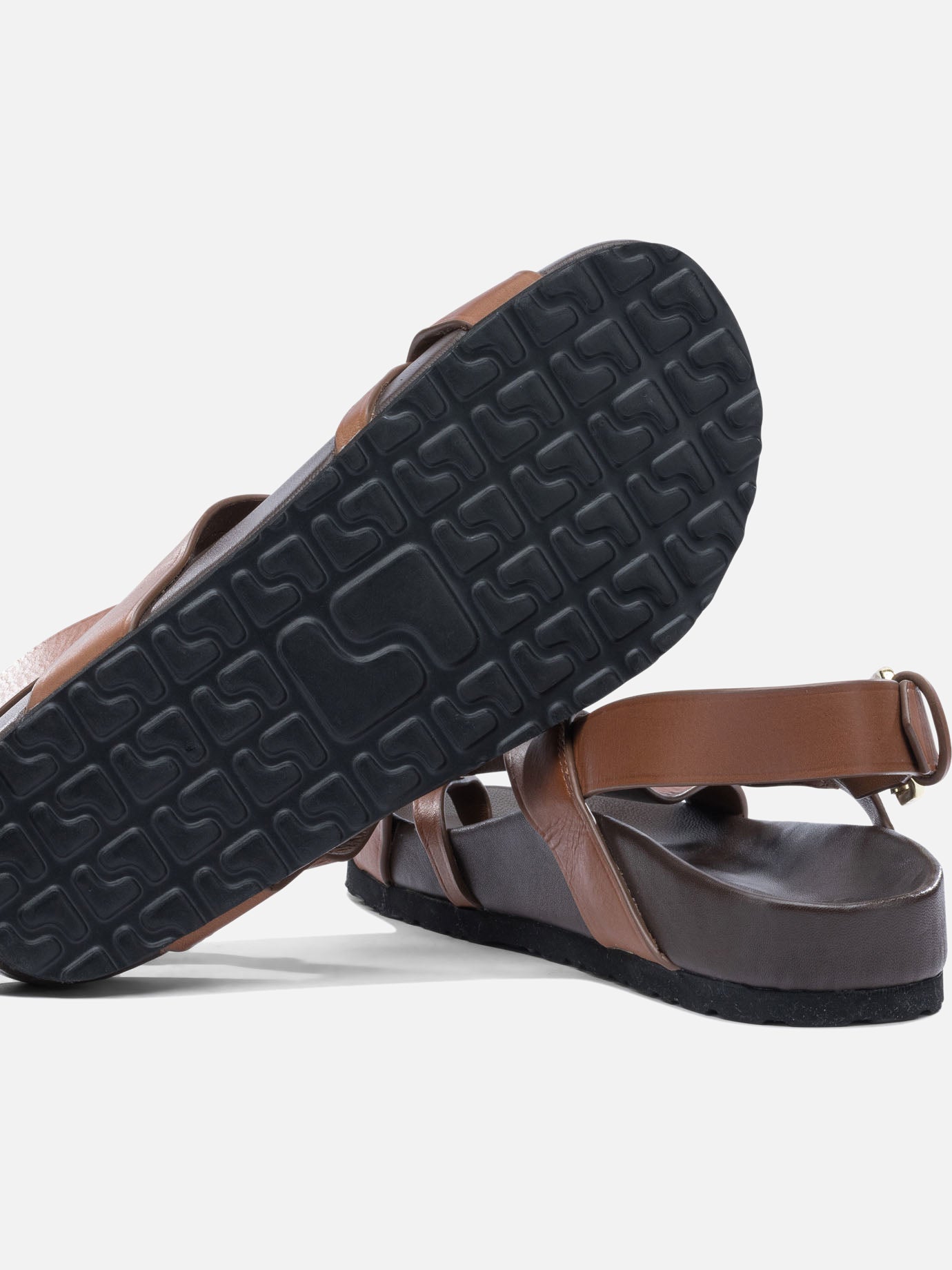Flat sandals 100% leather - 100% rubber  Brown - Soeur Women | PDP | VIETTI Online Store | thumbnail_5