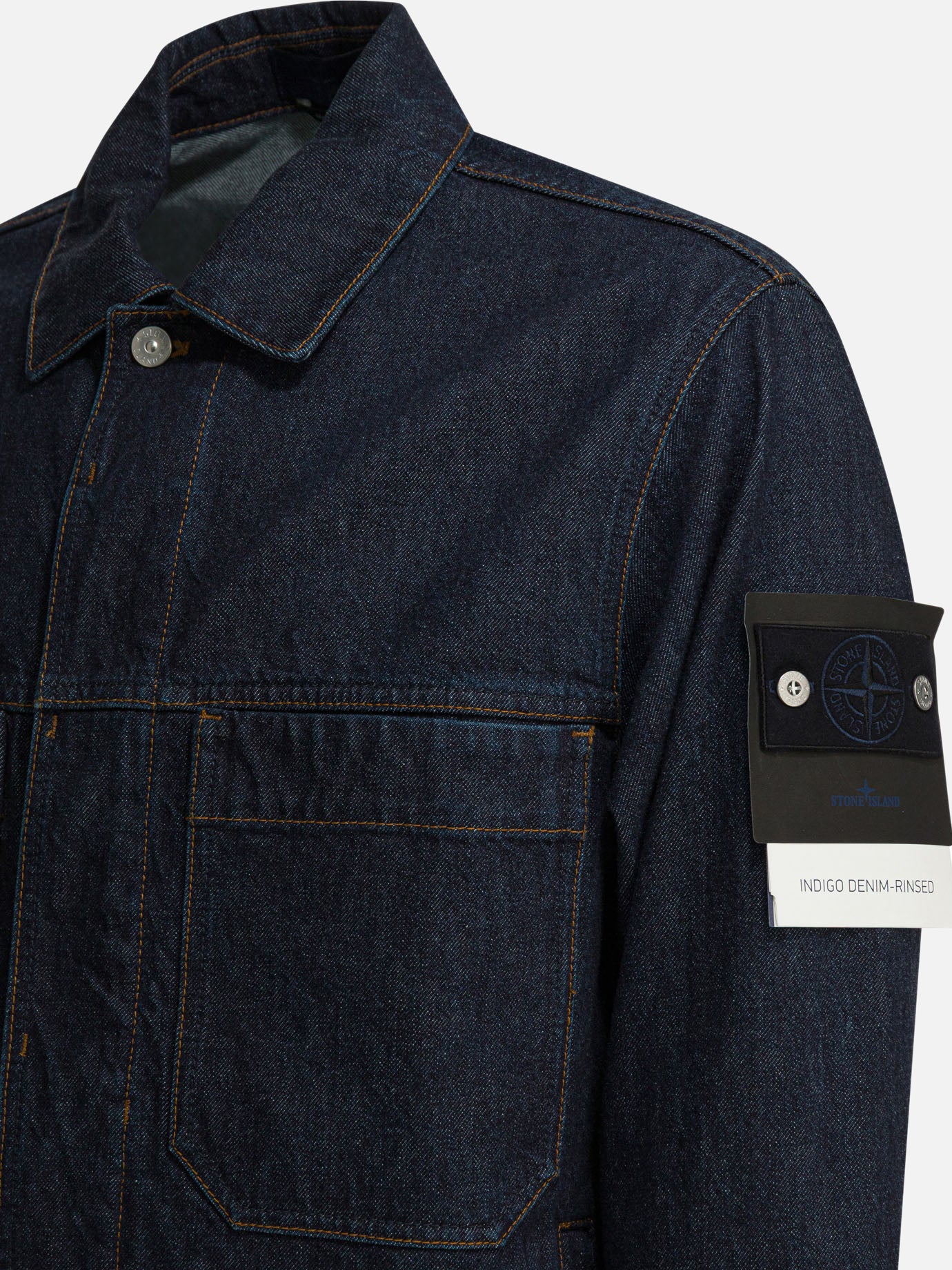 Denim jackets Solid colour  Blue - Stone Island Men | PDP | VIETTI Online Store | Zoom-Modal_4
