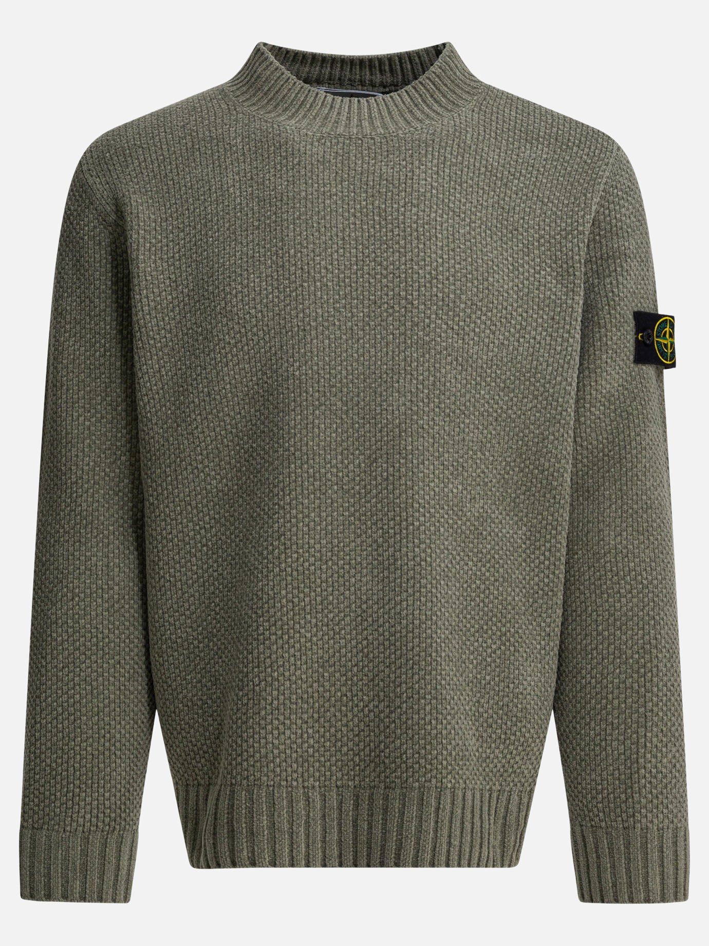 Crewneck sweaters Solid colour  Green - Stone Island Men | PDP | VIETTI Online Store | thumbnail