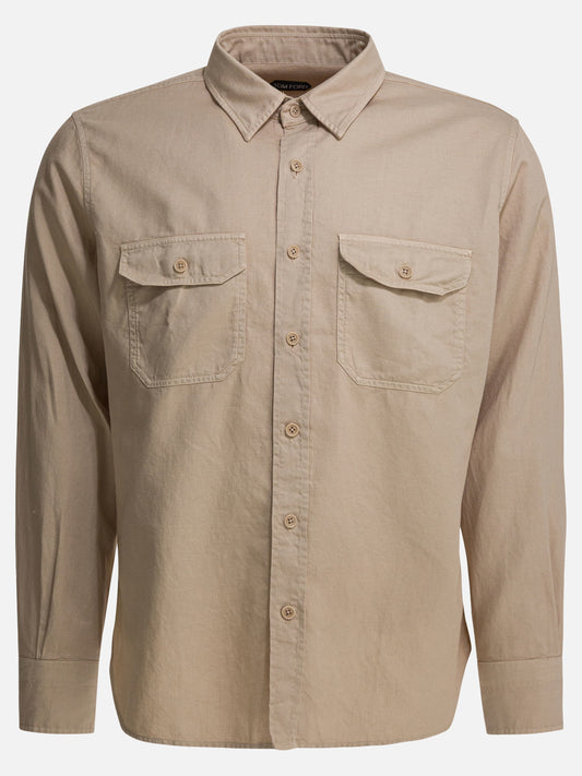 Casual shirts Solid colour  Beige - Tom Ford Men | PLP | VIETTI Online Store 
