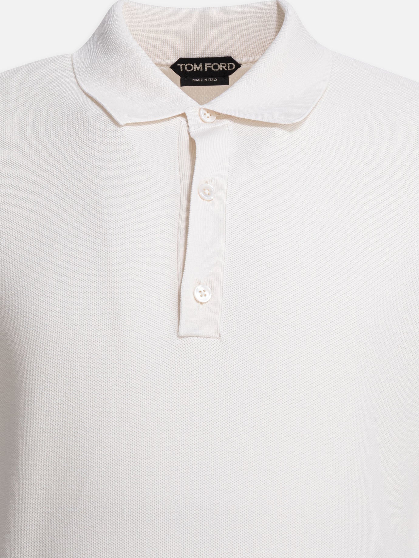 Polo shirts with buttons Solid colour  White - Tom Ford Men | PDP | VIETTI Online Store | Zoom-Modal_3
