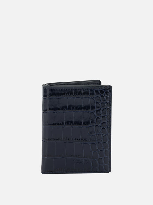 Portacarte 100% calf leather  Blu - Tom Ford Uomo | PLP | VIETTI Online Store 
