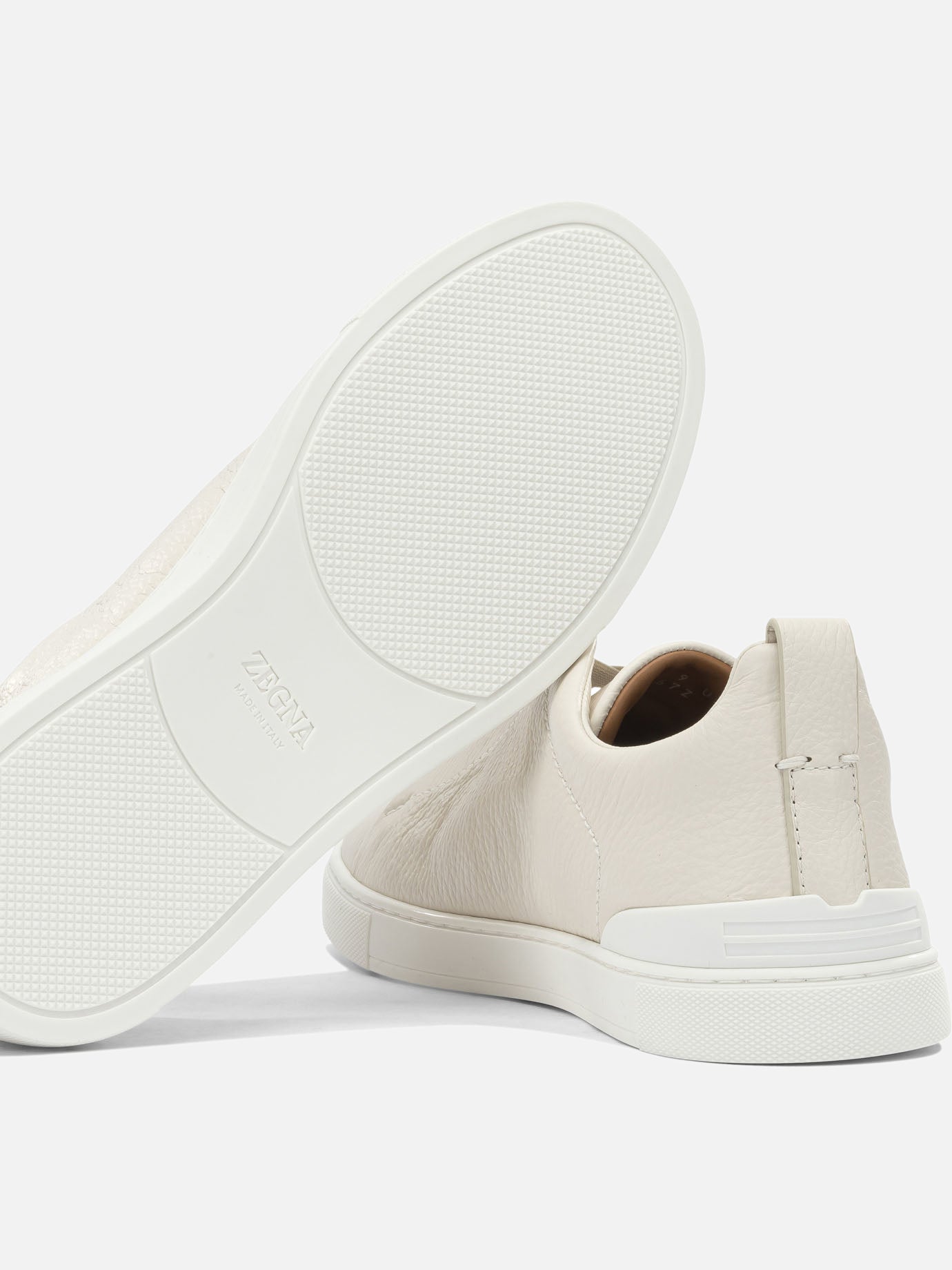 Sneaker basse 100% leather - 100% rubber  Bianco - Zegna Uomo | PDP | VIETTI Online Store | thumbnail_5